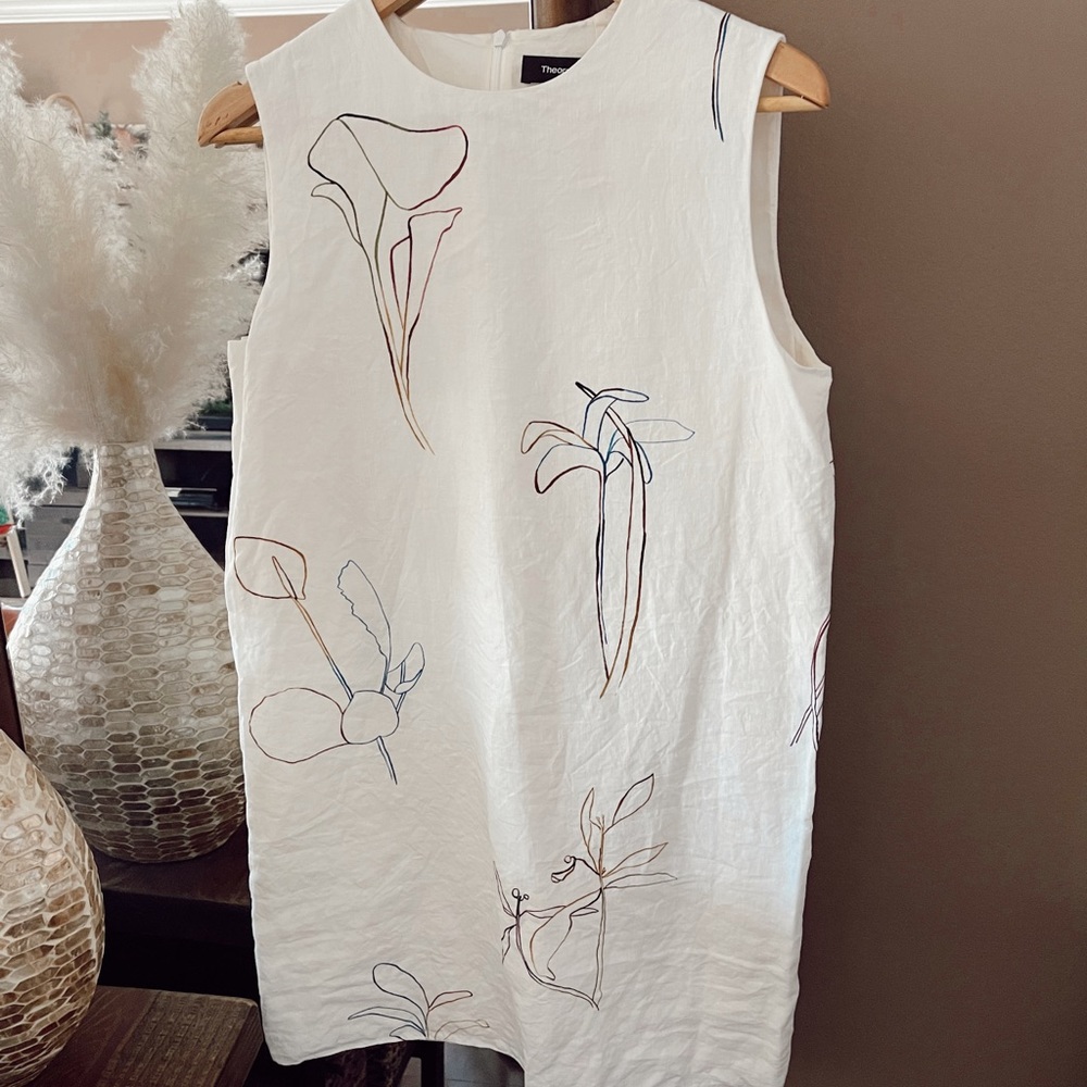 Theory linen dress Size 4 excellent condition